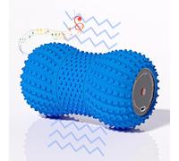 2 in 1 Vibrating Peanut Massage Ball with 6 Massaging Modes, Rechargeable Vibrating Massage Yoga Roller Ball for Muscle Recovery, Blue