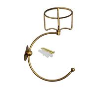 2-in-1 Vintage Towel Hook with Candle Holder, Wall-Mounted Gold Metal Rustic Bathroom Accessory - Hand Towel Rail & Decorative Candle Sconce for Kitchen, Hallway, Farmhouse Decor