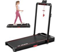 2 in 1 Walking Pad, 2.5HP Folding Treadmill with Remote Control LED Display, Portable Treadmill for Home/Office with 265lbs Weight Capacity