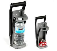 2 in 1 Wall Mounted Beer Can Crusher and Bottle Opener, 16oz Large Capacity Heavy Duty Aluminium Soda Cans Recycling Smasher Tool For Kitchen