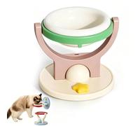 2-in-1 Wall-Mounted & Elevated Cat Bowl, Anti-Tip Adjustable Foldable, Space-Saving 2-in-1 Design with Adjustable Height, Foldable Shelf, Removable Bowl for Food or Water, and Easy Cleaning (B)