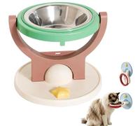 2-In-1 Wall Mounted & Elevated Cat Bowl Floating, Anti-Tip,Stainless Steel (B)
