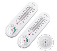 2-in-1 Wall-Mounted Thermometer Hygrometer, No Battery Required, Indoor Outdoor Temperature Humidity Meter for Greenhouse Garden Patio Field Cellar Closet, -20°F to 120°F (-30°C to 50°C), 1-99% RH