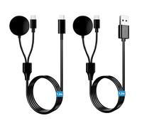 2 in 1 Watch Charger for App-le iWatch, USBC Magnetic Charging Cable Fast Wireless Portable Charging Dock Compatible with iWatch Series Ultra/SE/10/9/8/7/6/5/4/3/2/1 for iPhone 15/16 Pro Max 2 Pack