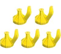 2 in 1 Water Balloons Filling Cover, Easy Fill Water Ballons Tie Tool, Self Sealing Water Balloons Tool, Water Balloon Inflator Portable Water Balloon Pump for Kids Water Fights (Yellow*5)