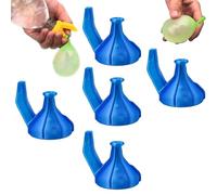 2 In 1 Water Balloons Filling Cover,water Fights Gadget,Easy Fill Water Ballons Tie Tool,Self Sealing Water Balloons Tool,Balloon Inflator Portable Water Balloon Pump for Water Fight-5pcs