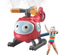 2-in-1 Water Spray Sprinkler Baseball Helicopter Toy for Kids Outdoor Play, 45 Degree Backyard Airplane Sprinkler Toy, Water Pressure Lift Sprinkler for Boys & Girls Gift