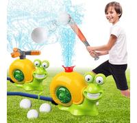 2 in 1 Water Sprinkler Baseball Toy, Snail Water Sprinkler Set for Kids with 2 Sprinklers Heads Kids Sprinklers Water Toys for Children Outdoor Backyard Lawn Garden Summer Pool Party