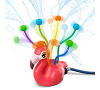 2-in-1 Water Sprinkler Toys for Kids and Aldult,Outdoor Garden Lawn Watering Toys with Water Tentacles,Attaches to Garden Hose,Summer Spray Water Fun Toys (Flamingo)