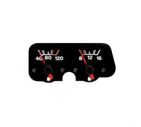 2-in-1 Water Temperature and Voltage Gauge Combination Meter for Toyota | 40-120C for temp Range, 8-16V Scale, Direct OEM Replacement for Part W25.011, Black ABS Housing with Anti-Scratch Lens