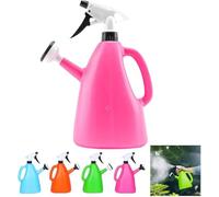 2 in 1 Watering Can with Spray, Dual-purpose Sprinkler Watering Can handheld portable Small Balcony Potted Watering Plant Garden Pot Tool, Leakproof Water Spray Bottle for Garden (pink)