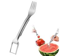 2-in-1 Watermelon Slicer Fork Stainless Steel Watermelon Cutter Slicer Tool Portable Dual Head Fruit Forks Slicer Summer Fruit Cutter for Home Kitchen