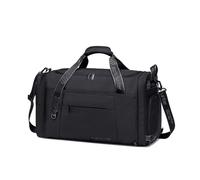 2 in 1 Waterproof Travel Duffle Bag and Small Sling Backpack Design for Men Women, Gym Duffle Bag with Shoes Compartment, Weekender Overnight Bag for Sports Business Trip, Black