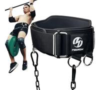 2-in-1 Weightlifting Belt & Dip Belt with 41 IN Steel Chain, Double-Layer Design, Powerlifting Gym Belt for Pull Up, Squat, Deadlifts & Added Weight Training, Unisex for Men & Women(XX-Large)