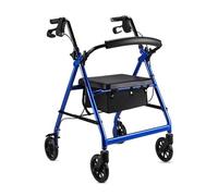 2 in 1 Wheelchair Rollator with Seat,Ultra Light Aluminum Walker,Portable Folding Transport Walkers,Upright Walkerdrive,Rollator Drive,Folding Portable Walkers with Hand Brake