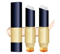 2-In-1 White Foundation Stick for Mature Skin, White Foundation Colour Change, Korean Color Changing Foundation Stick, Waterproof Cover Cream Stick Full Coverage Concealer with Brush (Ivory*2)