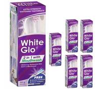 White Glo 2-in-1 Whitening Toothpaste with Mouthwash, 100 ml, Pack of 6