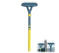 2-in-1 Window Screen Cleaning Brush, Multifunctional with Rotatable Head, 45.8cm Handle, for Patio, Door and Porch Screens (Blue)