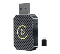 2 in 1 Wireless Auto Adapter for Android Carplay, USB Plug & Play, AI BT WiFi Smart Box for CarPlay/Android Cars with Cable, Easy to Plug and Play