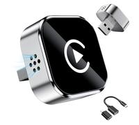 2-in-1 Wireless Carplay Adapter for iPhone&Android Auto Wireless Adapter, Zero Delay, Supports Voice Assistant Mini Carplay Plug&Play OEM Carplay Convert Wired to Wireless with USB & USB A/Type-C