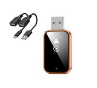 2 in 1 Wireless CarPlay Adapter for Q8 e-Tron 2023 2024, Wireless Convert Wired Apple CarPlay to Wireless, Plug Play, Fast Connection,Orange