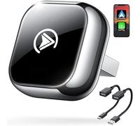 2 in 1 Wireless CarPlay and Android Auto Adapter, Easy Setup Plug&Play, Fast Seamless Use Supports 1000+ Car's with Built-in Wired Car Play/Android Auto, Compact Sleek Mini Cube Design Car Adapter