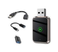 2 in 1 Wireless CarPlay and Android Auto Adapter for iPhone and Android - 2025 Upgrade, Convert Wired CarPlay to Wireless, Ultra Compact Design, Fast and Stable Plug & Play USB