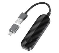 2-in-1 Wireless CarPlay & Android Auto Adapter Convert Wired to Wireless Instantly-Plug & Play for iPhone & Android,No Delay,Compact Design for iPhone & with USB/USB-C Port