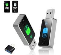 2-in-1 Wireless CarPlay & Android Auto Adapter, Plug & Play Converts Wired to Wireless, Fast Auto-Connect, No Delay, Compact Design for iPhone & Android with USB/USB-C Port