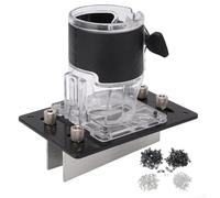 2 in 1 Wood Trimmer Slotting Machine Bracket with Straight and Half Through Buckle, Plastic Router Slotting Locator for Wood, Plastic Board & Veneer Routing