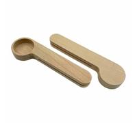 2 in 1 Wooden Coffee Scoop and Bag Clip - 1 Tablespoon Solid Beech Wood Measuring Scoop - Espresso Bags Sealer - Suitable for Ground Beans, Coffee Beans and Loose Tea