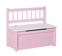 HOMCOM 2 In 1 Wooden Toy Box, Kids Seat Bench Storage Chest, 60 X 30 X 50Cm