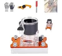 2-in-1 Woodworking Trimmer Slotting Auxiliary Positioning Bracket, Adjustable Wood Router Base Guide for Invisible Fastener Installation and Cabinet Grooving