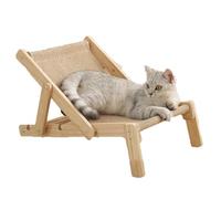 2 in 1foldable sisal Chair,Foldable Cat Chair for Indoor,Natural Sisal Lounge cat Chair,Cats Hammock for Scratching Pad,Four Heights Adiustable Pet Bed Mat for Small and Medium Cats Pet(1*Chair)