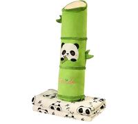 2 in 1Travel Pillow and Travel Blanket Set Soft Plush Armrest Transforms Any Armrest Into a Comfy Childs Pillow for Travelling for Adults Children Soft and Warm Sleeping Blanket,Green-65CM