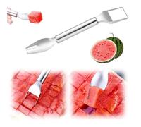 2 in 1Watermelon Fruit Cutter, Kitchen Gadgets 2025 New Stainless Steel Fruit Slicer Useful Gadgets, Multifunctional Melon Mango Watermelon Cutter for Kitchen, Summer Family Party Forks (1PCS)