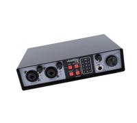 2 in 2 Out 48V Mixer Drive Free Digital Sound Mixer with Knob Control Metal Material Mixing Console for Live Performances Instrument Recording