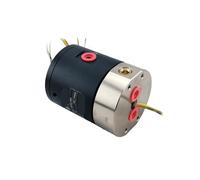 2 in 2 out G1/8 teeth + 6 ways 2A OD 56 slip ring 2 channels conductive gas path rotary joint(Q2P01-6PS End outlet)