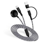 2 in 2 Samsung Watch and Phone Charger Fast Charging for Samsung Galaxy Watch 8/8 Classic/Ultra/FE/7/6/6 Classic/5/5 Pro/4, USB C Cable for Galaxy A17/Z Flip7/Z Fold7/S25 Edge/A56/A36/A26/A16/A55/A35