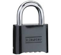 2-In. Combination Padlock, Black-Finish, Solid-Brass Case, Resettable - 178D