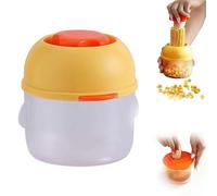 2 in Corn Cob Stripper Tool with Garlic Grater Plate,Durable Corn Peeler with Cup, Versatile Corns Plane for Fresh/Sweet Corns,Multifunctional Kitchen Gadget Tools for Outdoor,BBQ (Color1)