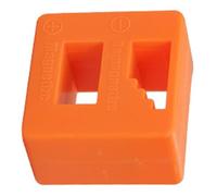 2 in Magnetizer Demagnetizer Block for Screwdriver Bits & Metal Parts - Magnetic Tool for Easy Fastening and Fastening - Ential Accessory Red Color (Orange)