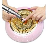 2 In1 35000RPM Nail Drill Machine with Strong Suction, Professional Rechargeable Nail File Manicure Pedicure Set for Acrylic Nails Gel Nails Manicure,Pink
