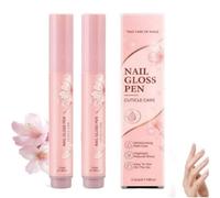 2 in1 Cuticle Pusher Oil Pen,Solid Armour Pen With Cherry Blossoms Scent (2 pcs)