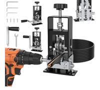 2 in1 Dual Drive Manual Wire Stripper Machine, Hand Crank or Drill Powered, 2-25mm Cable Stripper Machine with Adjustable Wire Stripping,Blade, Detachable Handle, Portable Electric Wire Stripping Tool