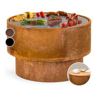 2 in1 Fire Pit Bowl BBQ 60 cm Steel Garden Outdoor Fire Patio Bowl Grill Table