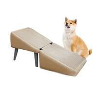 2 in1 Ottoman Dog Ramp for Sofa | Foldable Dog Steps for Sofa | Removable Split Cat Ladder Dogs Steps Ramp for Bed | Multifunctional Footstool Dogs Stairs Pet Step for Small Medium Animals