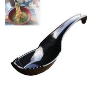 2 In1 Ramen Noodle Soup Spoon with Fork Multifunctional Two-in-One Design Tableware Ergonomic Handle Food-Grade PP Material Lightweight Portable for Home Office Outdoor Dining
