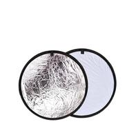 2 In1 Reflector Round 30cm White And Silver Handhold Multi-Disc Collapsible Portable Light Disc For Photography Reflector