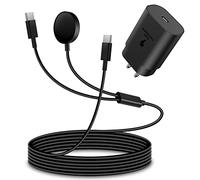 2 in1 Samsung Watch Charger,25W USB C Fast Charger Compatible with Galaxy Watch 8/7/6/6 Classic/5 Pro/5/4 /4 classic/3/Active2/1 and GalaxyS25/24/S23 /S22/21 Note/Z Fold 7(5ft)